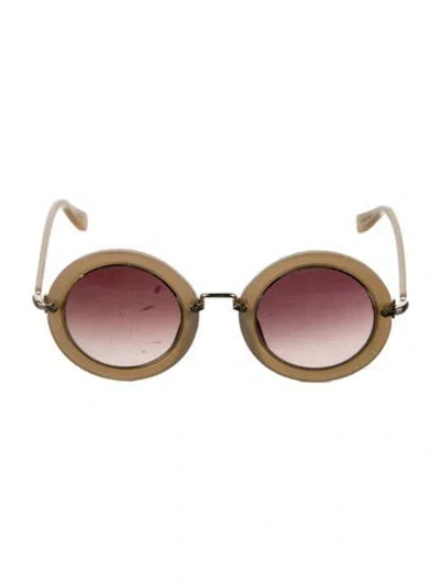 Pre-owned Derek Lam Round Gradient Sunglasses In Neutrals