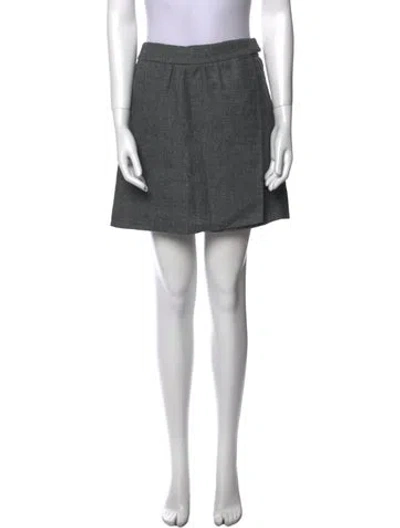 Pre-owned Derek Lam Ruffle Embellishment Mini Skirt In Gray