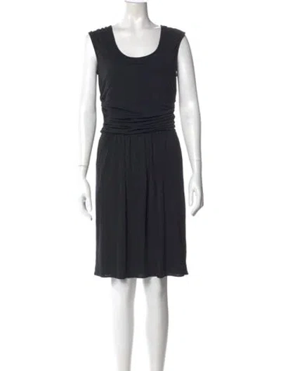 Pre-owned Derek Lam Scoop Neck Knee-length Dress In Black