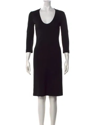 Pre-owned Derek Lam Scoop Neck Knee-length Dress In Black