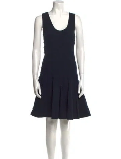 Pre-owned Derek Lam Scoop Neck Knee-length Dress In Blue