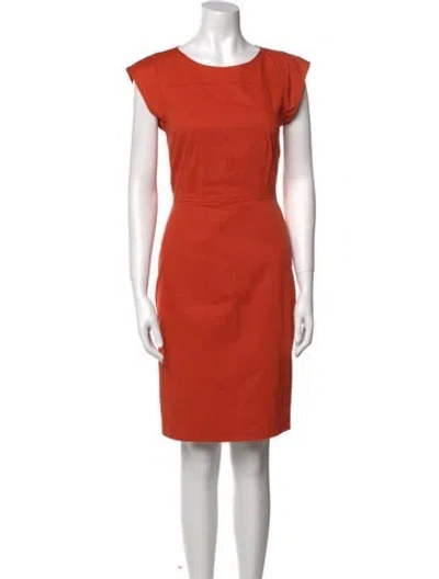 Pre-owned Derek Lam Scoop Neck Knee-length Dress In Orange