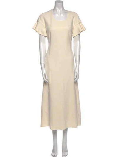 Pre-owned Derek Lam Scoop Neck Long Dress In Neutral