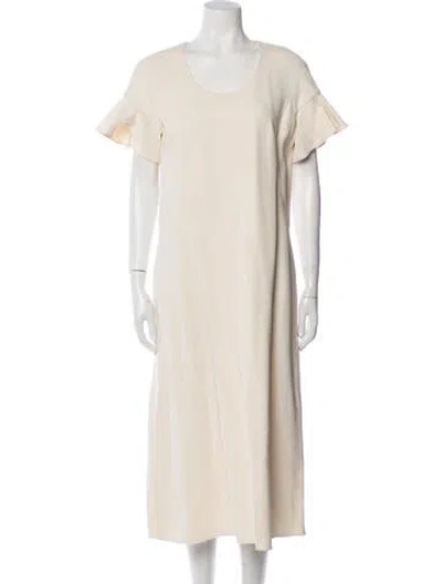 Pre-owned Derek Lam Scoop Neck Long Dress In Neutral