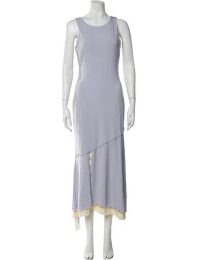 Pre-owned Derek Lam Scoop Neck Long Dress W/ Tags In Gray