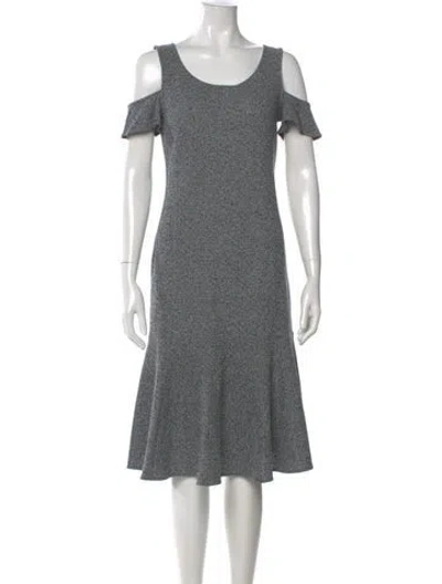 Pre-owned Derek Lam Scoop Neck Midi Length Dress In Blue