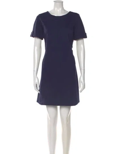 Pre-owned Derek Lam Scoop Neck Mini Dress In Blue