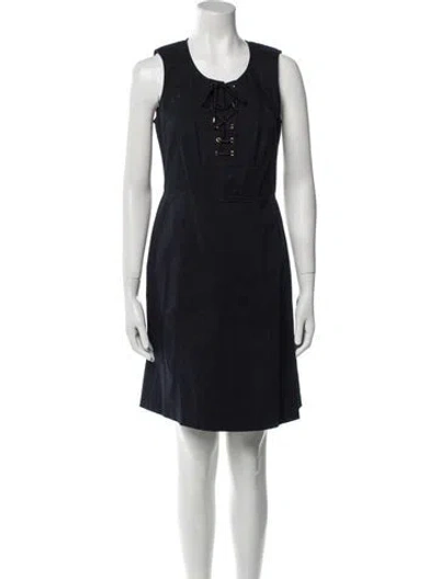 Pre-owned Derek Lam Scoop Neck Mini Dress In Blue