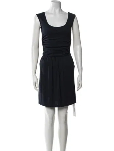 Pre-owned Derek Lam Scoop Neck Mini Dress In Blue