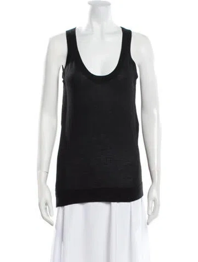Pre-owned Derek Lam Scoop Neck Sleeveless Top In Black