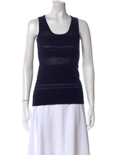 Pre-owned Derek Lam Scoop Neck Sleeveless Top In Blue