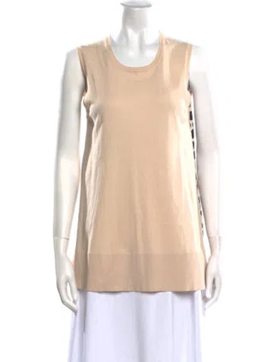 Pre-owned Derek Lam Scoop Neck Sleeveless Top In Neutral