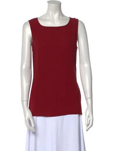 Pre-owned Derek Lam Scoop Neck Sleeveless Top In Red