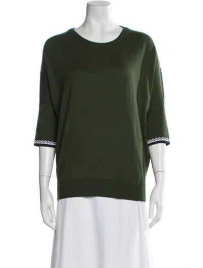 Pre-owned Derek Lam Scoop Neck Sweater In Green