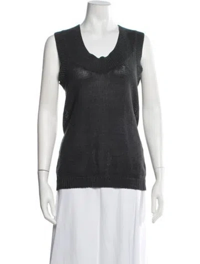 Pre-owned Derek Lam Scoop Neck Sweater In Grey