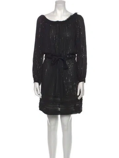Pre-owned Derek Lam Sequin Mini Dress In Black