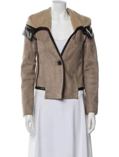 Pre-owned Derek Lam Shearling Fur Jacket In Neutral