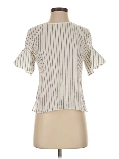 Pre-owned Derek Lam Short Sleeve Blouse In Ivory