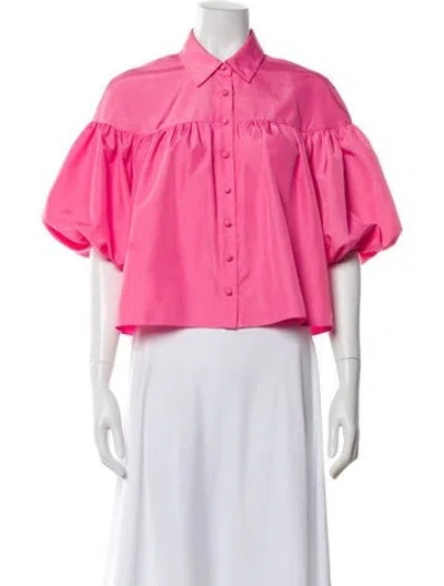 Pre-owned Derek Lam Short Sleeve Blouse In Pink