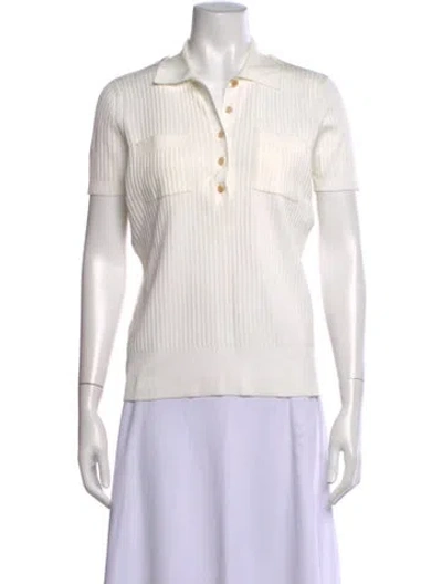 Pre-owned Derek Lam Short Sleeve Polo In Neutrals