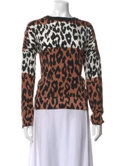 Pre-owned Derek Lam Silk Animal Print Top In Neutrals