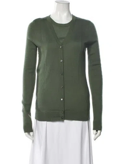 Pre-owned Derek Lam Silk Crew Neck Sweater In Green