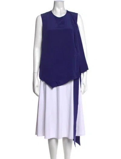 Pre-owned Derek Lam Silk Crew Neck Top In Purple