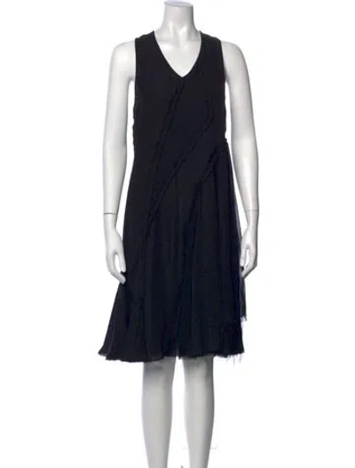Pre-owned Derek Lam Silk Knee-length Dress In Black
