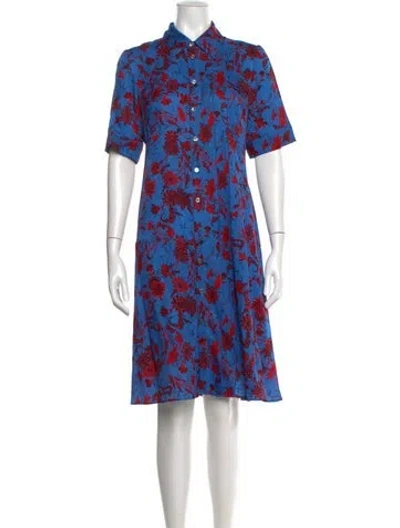 Pre-owned Derek Lam Silk Knee-length Dress In Blue