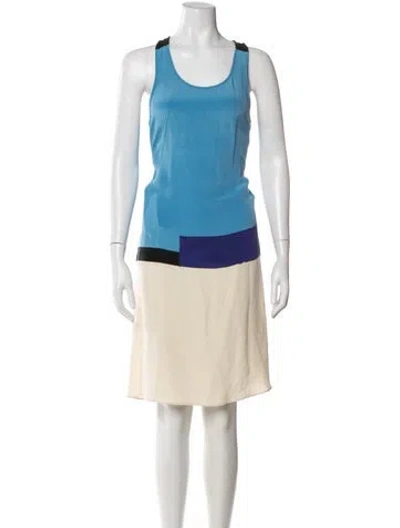 Pre-owned Derek Lam Silk Knee-length Dress In Blue