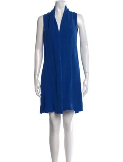 Pre-owned Derek Lam Silk Knee-length Dress In Blue