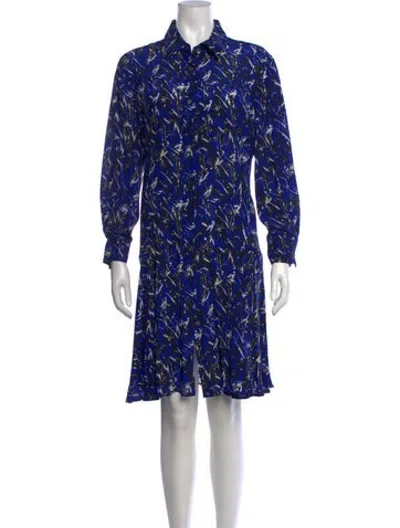 Pre-owned Derek Lam Silk Knee-length Dress In Blue