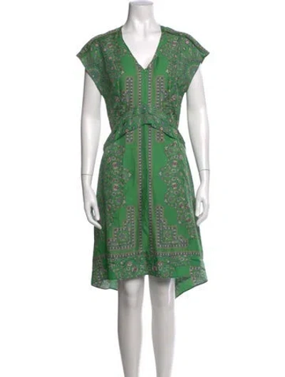 Pre-owned Derek Lam Silk Knee-length Dress In Green