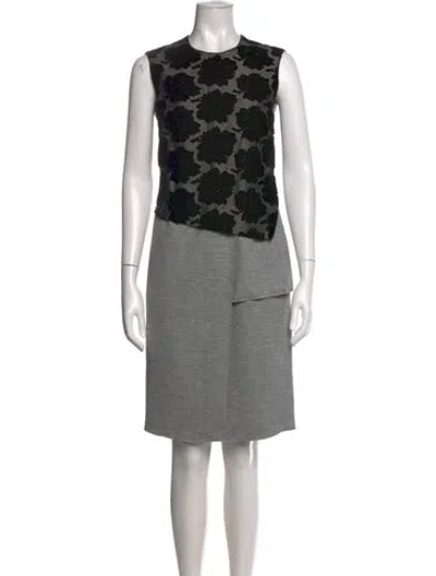 Pre-owned Derek Lam Silk Knee-length Dress In Grey