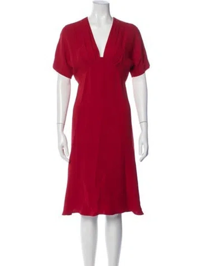 Pre-owned Derek Lam Silk Knee-length Dress In Red