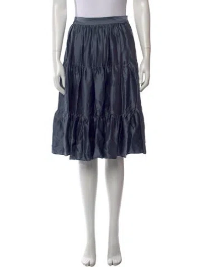Pre-owned Derek Lam Silk Knee-length Skirt In Blue