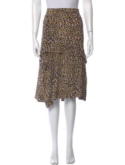 Pre-owned Derek Lam Silk Knee-length Skirt In Gray