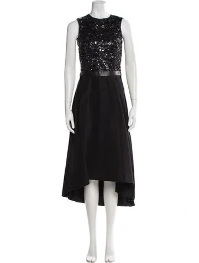 Pre-owned Derek Lam Silk Long Dress In Black