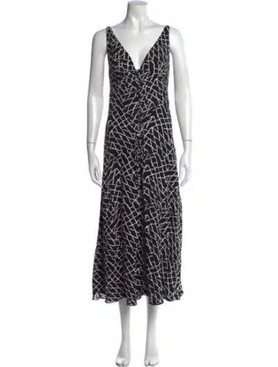 Pre-owned Derek Lam Silk Long Dress In Black