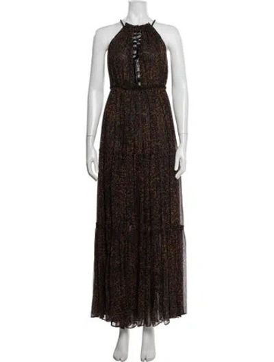 Pre-owned Derek Lam Silk Long Dress In Multicolor