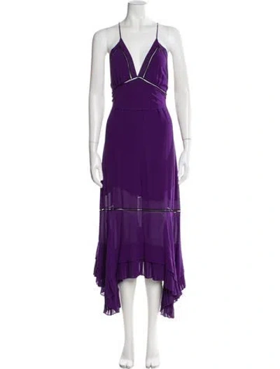Pre-owned Derek Lam Silk Long Dress In Purple