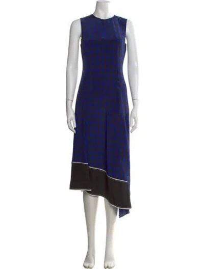 Pre-owned Derek Lam Silk Long Dress W/ Tags In Blue