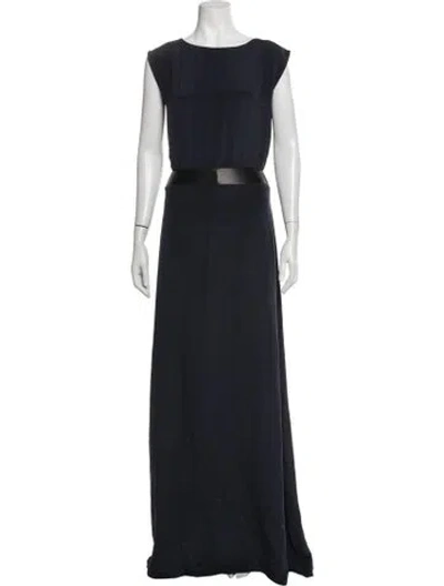 Pre-owned Derek Lam Silk Long Dress W/ Tags In Blue