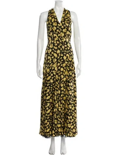 Pre-owned Derek Lam Silk Long Dress In Yellow