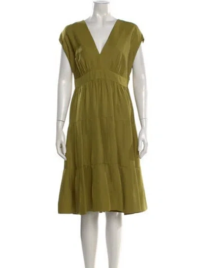 Pre-owned Derek Lam Silk Midi Length Dress In Green