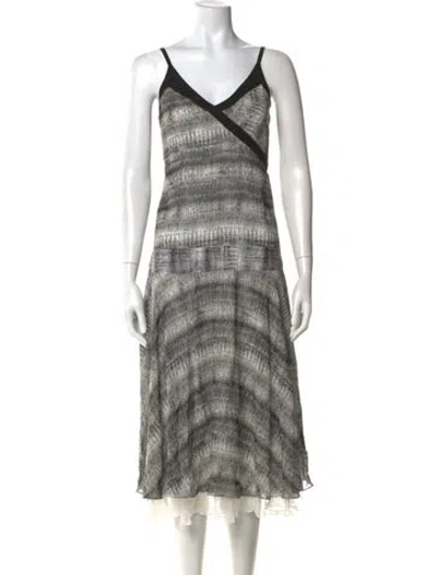 Pre-owned Derek Lam Silk Midi Length Dress In Multi