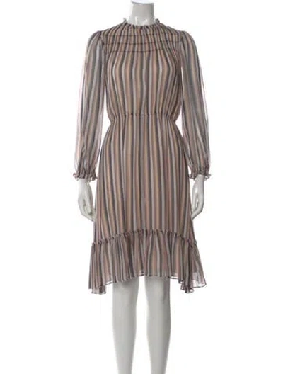Pre-owned Derek Lam Silk Midi Length Dress In Neutral