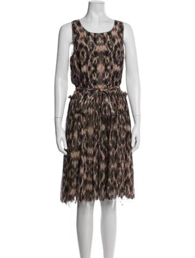 Pre-owned Derek Lam Silk Midi Length Dress In Neutrals