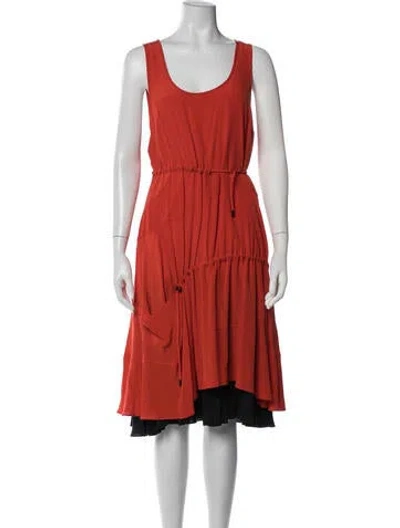 Pre-owned Derek Lam Silk Midi Length Dress In Red