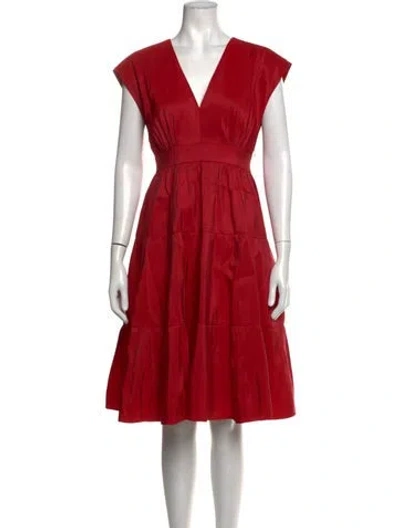 Pre-owned Derek Lam Silk Midi Length Dress In Red